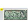 Image 1 : 1954 Canada $1 Replacement Bill, Beattie/Rasminsky (#*B/M 1102695)