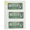 Image 1 : Lot of 3 Consecutive 1967 UNC Canada $1 Bills, Beattie/Rasminsky (#G/P 8935100 - 102)