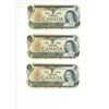 Image 1 : Lot of 3 Consecutive Canada $1 Bills, Crow/Bouey (# ECS 8100507 - 509)