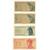 Image 1 : Lot of 4 Indonesia 1964 Bills:  1 (x2), 10 & 25 Sen
