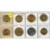 Image 1 : Lot of 8 Saskatchewan Medallions:  Jubilee, Regina Buffalo Days, Saskatoon, Confederation, RCMP, Pio