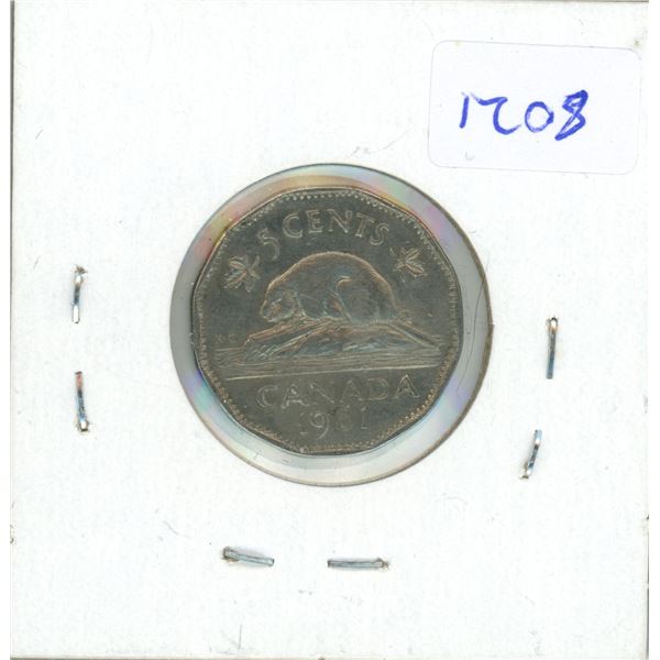 1961 Canadian 5 Cent Coin F15