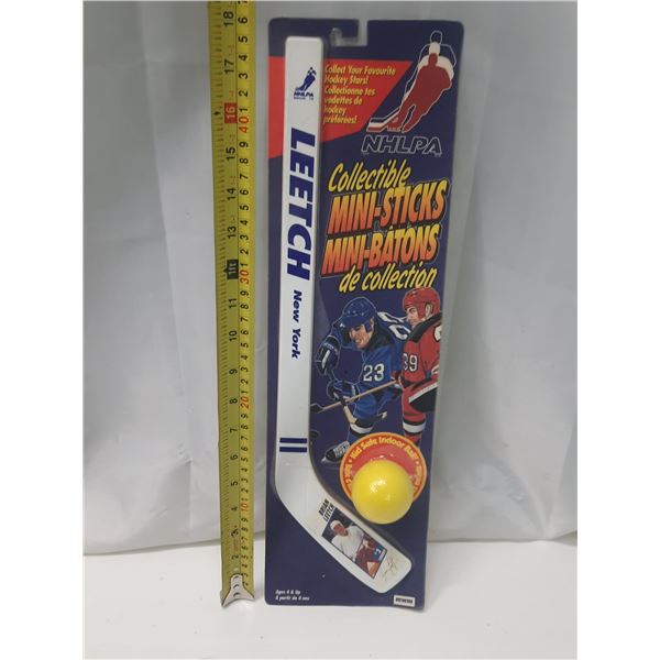 Brian Leetch #2 NHLPA Collectible Mini-Sticks - New York. (New in Package)