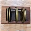 Image 3 : Solid brass coasters with wood holder