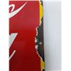 Image 4 : Vintage Coca-Cola Kick Plate Metal Sign 29" x 12" - Some Wear Spots