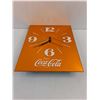 Image 2 : Vintage Orange Hue Plastic Coca-Cola Wall Clock - Working - 9" x 12"