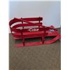 Image 6 : Coca-Cola Wooden Toboggan with Pull Handle & Dakin Large Stuffed Toy Coca-Cola Bear 32" Height
