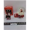 Image 1 : (2) Coca-Cola Christmas Themed Table Decor Collectibles (Musical Snow Globe)