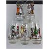 Image 2 : (5) Coca-Cola Drinking Glasses (Christmas Holly Hobbie)