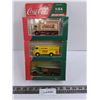 Image 1 : (3) Coca-Cola 1:64 Replica Diecast Delivery Vehicles