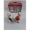 Image 2 : Coca-Cola Memorabilia- Salt & Pepper Shakers, Metal Napkin Holder