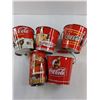 Image 2 : (4) Coca-Cola Ice Buckets & Santa Coin Bank