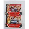 Image 2 : (2) Matchbox Coca-Cola "Calendar Girls" Diecast Replica Semi-Tractor Trailers - Appears Unopen