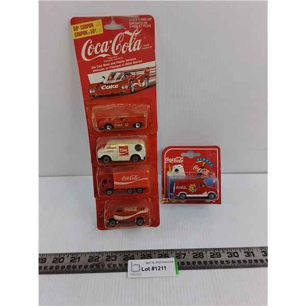 (5) Coca-Cola Diecast Replica Vehicles