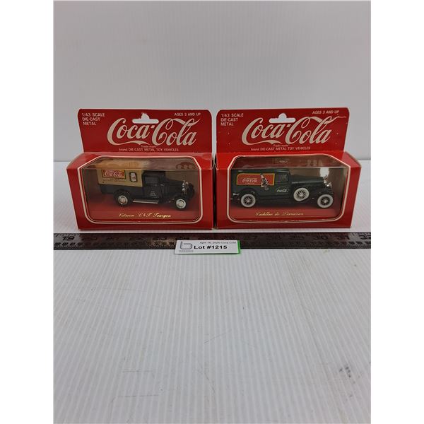 (2) Coca-Cola Diecast Replica Vehicles (Citroen & Cadillac)