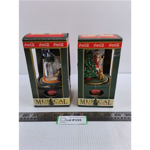(2) Coca-Cola Musical Christmas Carousels - Tested
