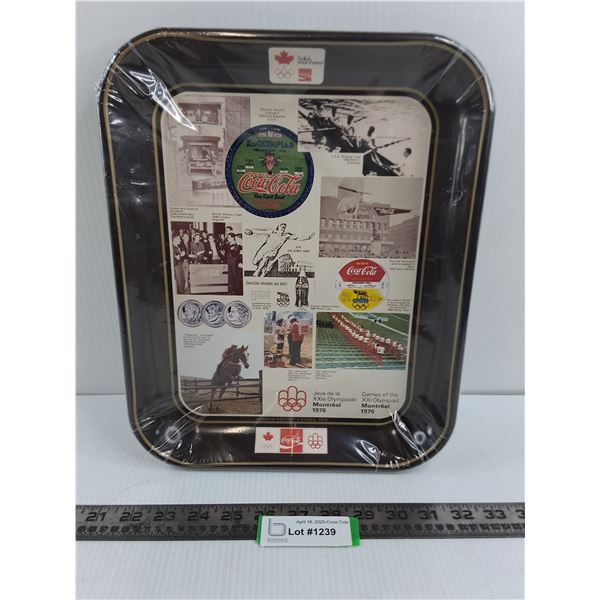 Coca-Cola Metal Serving Tray  1976 Montreal Olympics  13  x 11 