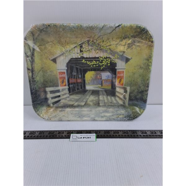 Coca-Cola Metal Serving Tray  Crossing the Creek  13  x 11 