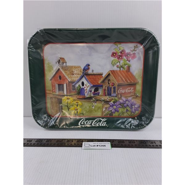 Coca-Cola Metal Serving Tray  Birdhouses  13  x 11 