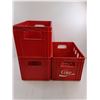 Image 2 : (3) Coca-Cola Plastic Crates with Dividers 17" x 11" x 11"