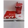 Image 1 : Coca-Cola Beach Lot (Large Towel 56" x 30", Bonanza Frisbee, Insulated Collapsible Cooler)