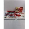 Image 1 : Coca-Cola Bedding Promo Pak - Unused, Towel 58" x 28", Sun Visors, Headband - NIB