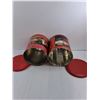 Image 2 : (2) Vintage Coca-Cola Tins - Empty - (Christmas & 40's Themes) 11" Tall x 10" Dia