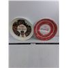 Image 1 : (2) Coca-Cola Serving Trays 13" Plastic & 12" Metal Dias
