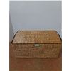 Image 1 : *Wicker Chest Shaped Box w/ Lid- 29" x 18.5" x 17"