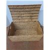Image 2 : *Wicker Chest Shaped Box w/ Lid- 29" x 18.5" x 17"