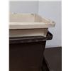 Image 4 : *(2) Solid Plastic Commercial Garbage Bins-  Lid- 31" Tall- Will Not Ship