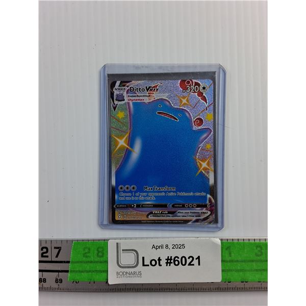 Pokemon DittoVMax Trading Card - Authenticity Not Guaranteed