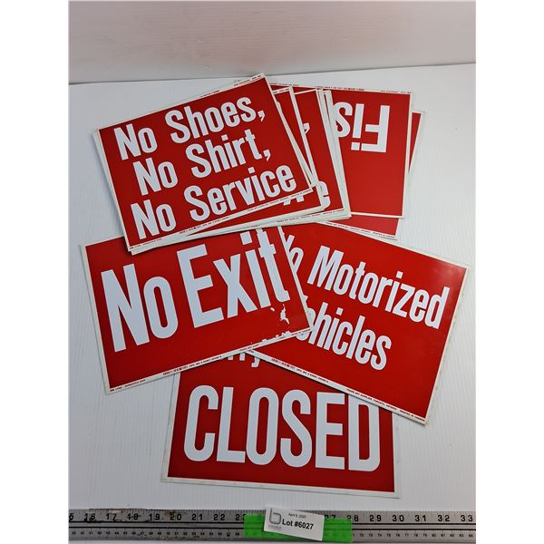 Various Novastock Signs