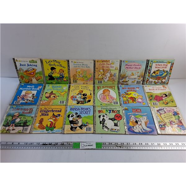 (18)  A First Little Golden Books - The Gingerbread Man, Just Joking and Happy Easter Mother Duck