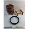 Image 1 : Wooden Barrel with Wood Stand