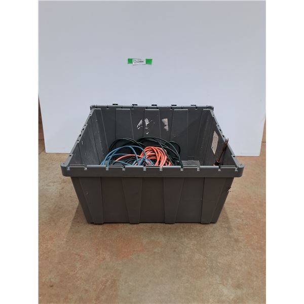 *Plastic Tote, Cord Extensions and Service Snake