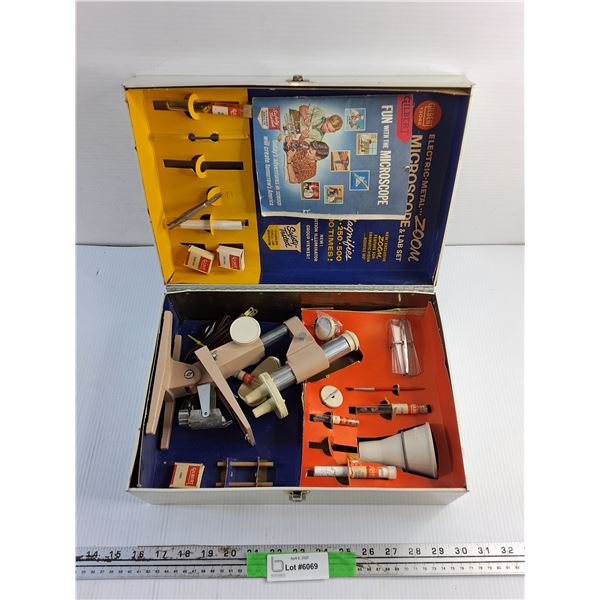 Gilbert Electric Metal Zoom Microscope and Lab Set