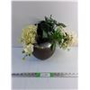 Image 1 : Ceramic Flower Vase and Artificial Flowers