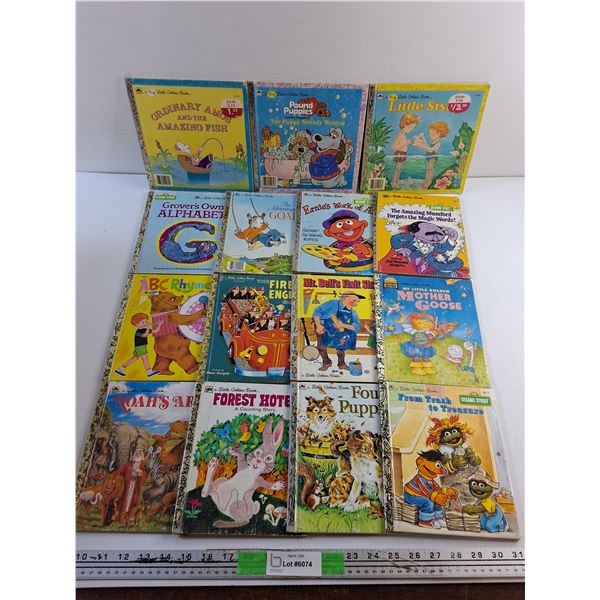 (15) A Little Golden Books - Sesame Street, My Little Golden Mother Goose and Forest Hotel