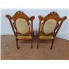 Image 4 : *(2) Vintage Cushioned Wheeled Chairs