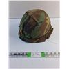 Image 1 : Post World War 2 Metal Military Helmet with Camouflage Cloth