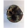 Image 4 : Post World War 2 Metal Military Helmet with Camouflage Cloth