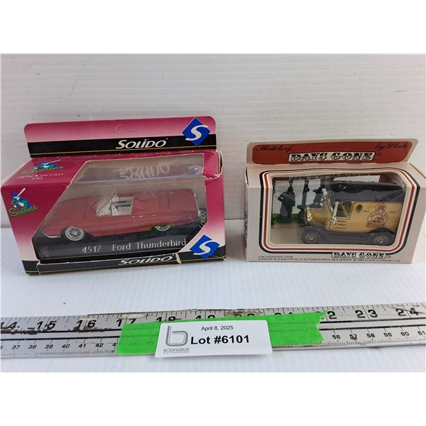 Vintage Solido Ford Thunderbird and 1982 Lledo Days Gone Bridge Street Cardiff