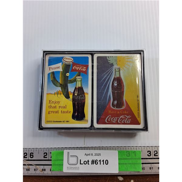 Two Sealed 1991 Coca Cola Playing Cards