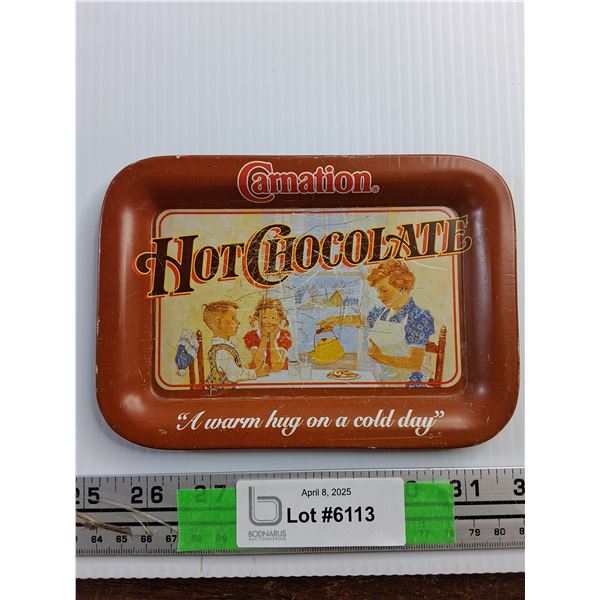 Vintage Carnation Hot Chocolate Tip Tray