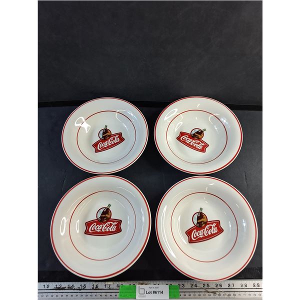 (4) pc Coca Cola Dinnerware - Microwave, Dishwasher and Oven Safe