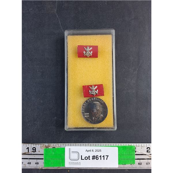 1961 Ernst Schneller East Germany Medal - Silver Patina Medal