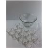 Image 2 : Glass Punch Bowl w/Spoon & (12) Cups