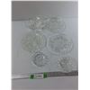 Image 1 : (6) Various Sized Glass Bowls/ Plates- Largest Is 9" Diameter
