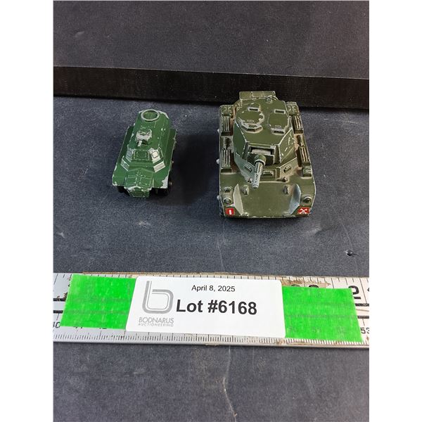 Vintage Corgi Saladin and Lesney Army Car